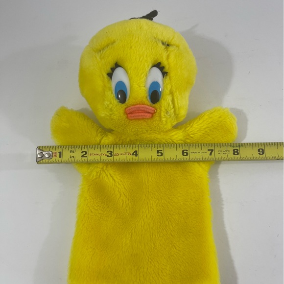Tweety Bird Plush Hand Puppet Yellow 10” - Picture 6 of 6